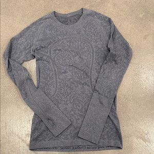 lululemon athletica Charcoal Long Sleeve Top